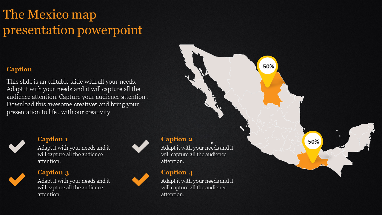 map presentation powerpoint-The Mexico map presentation powerpoint